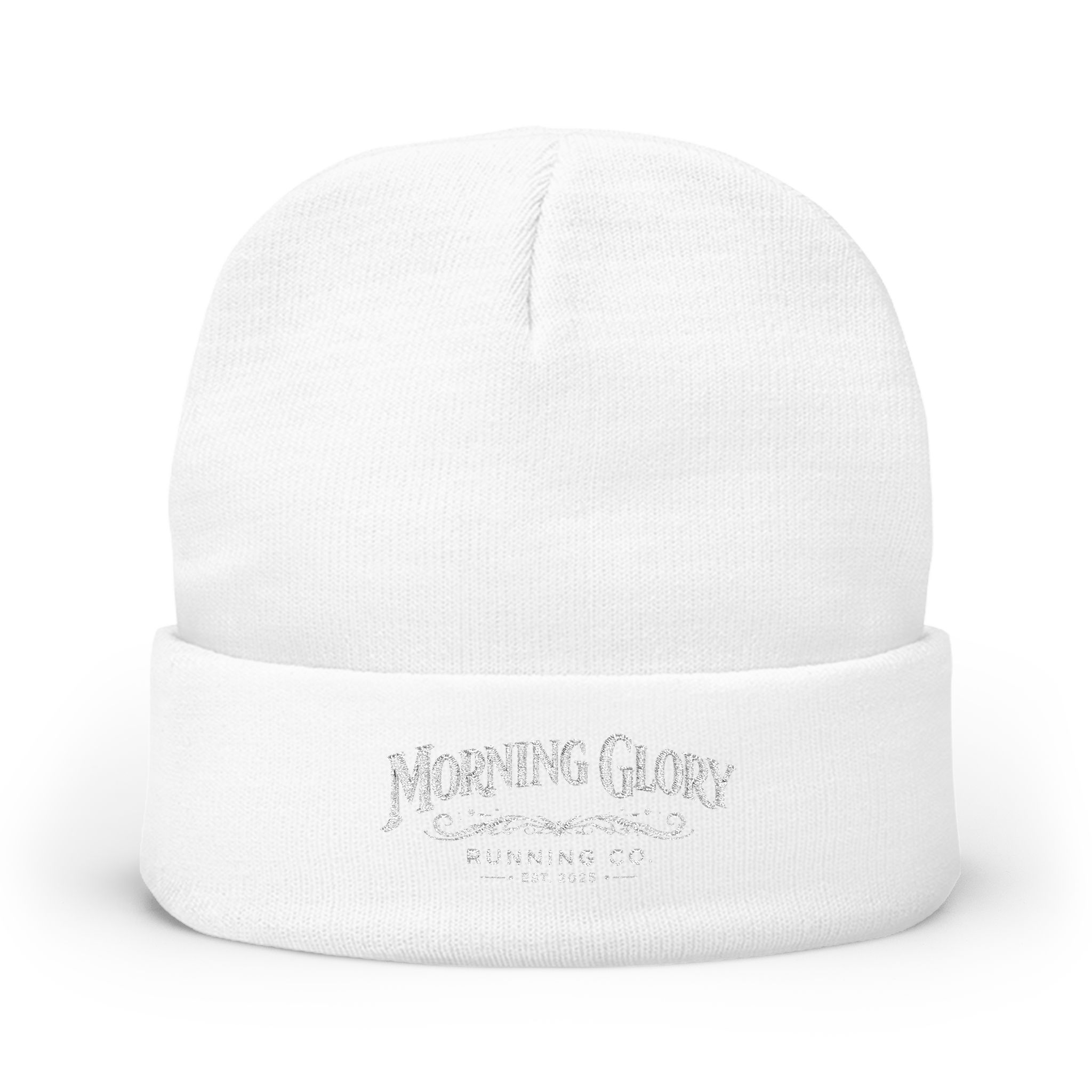 Morning Glory Running Embroidered Knit Beanie - Image 2