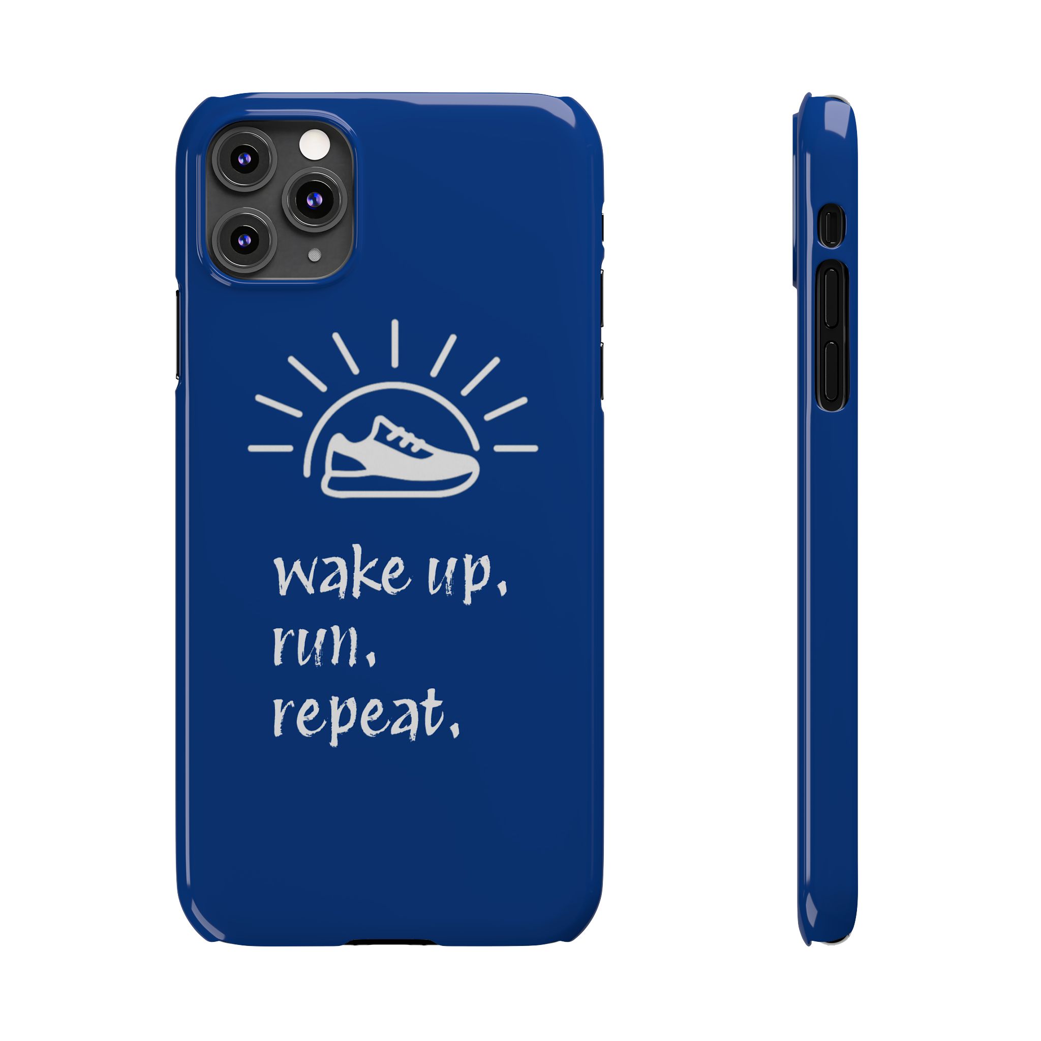 Wake Up. Run. Repeat. Slim Phone Case - Image 4