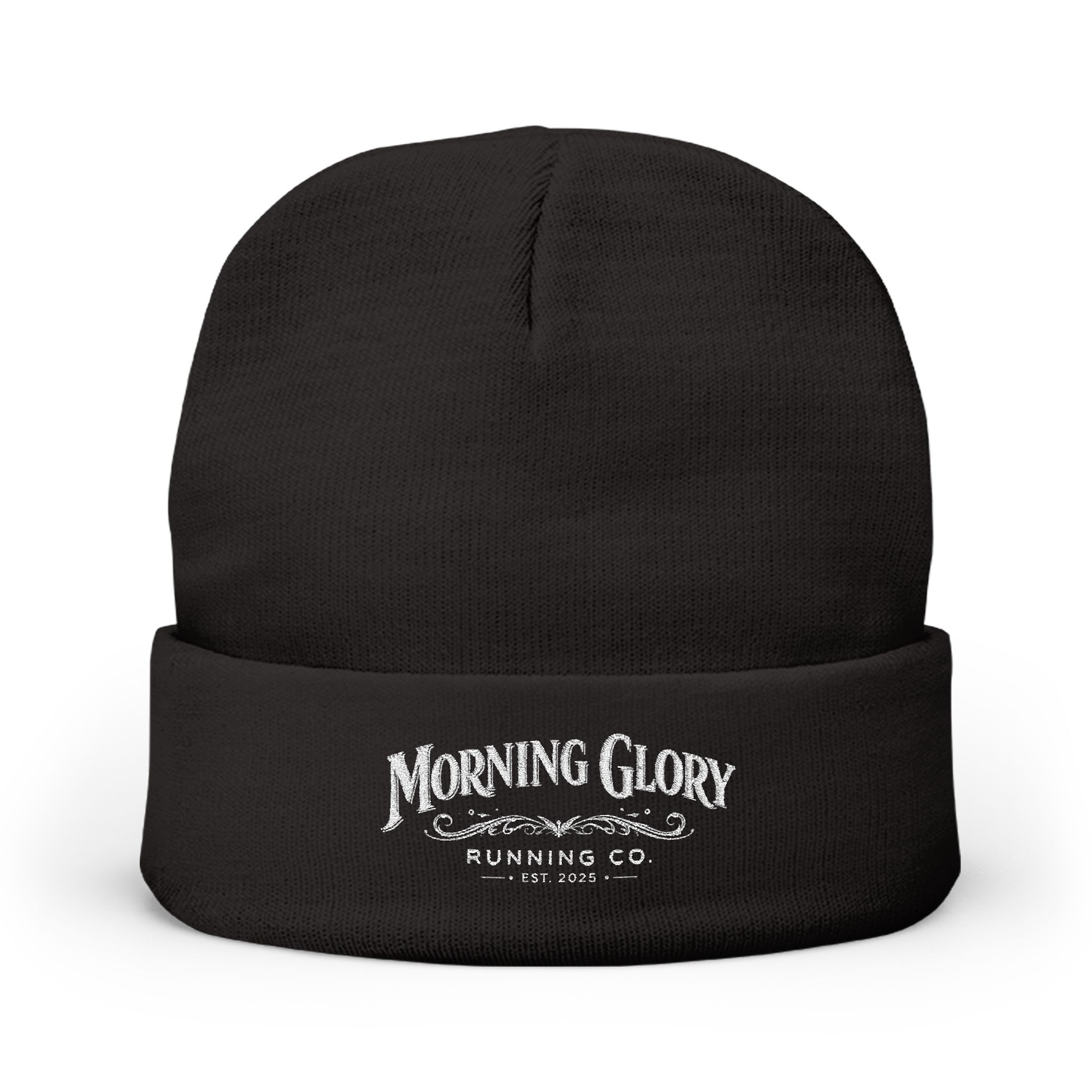 Morning Glory Running Embroidered Knit Beanie