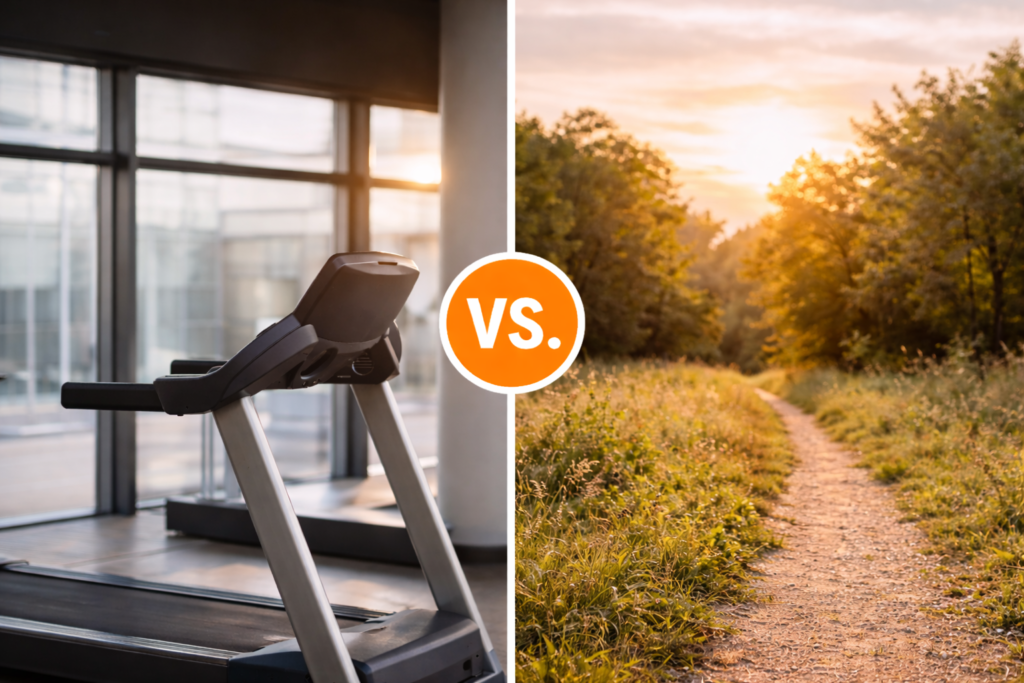 Indoor treadmill versus outdoor trail running